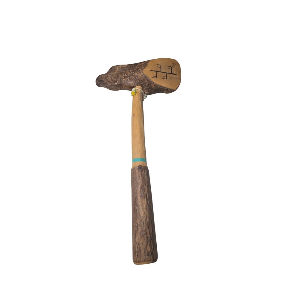 Seminole Indians Hand Painted‎ Carved Tomahawk War Club Native American Souvenir